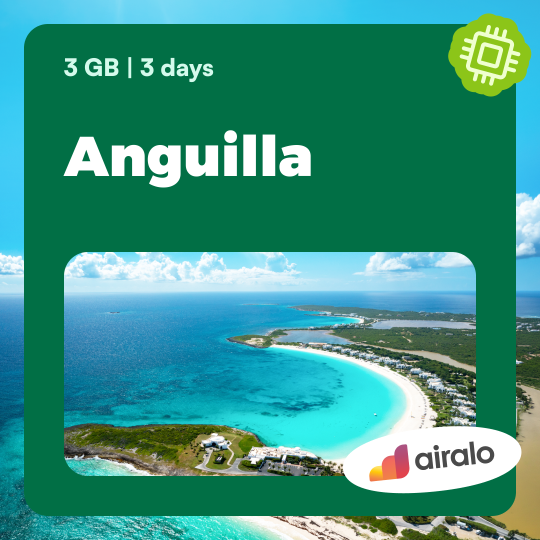 3 GB Anguilla travel eSIM valid for 3 days