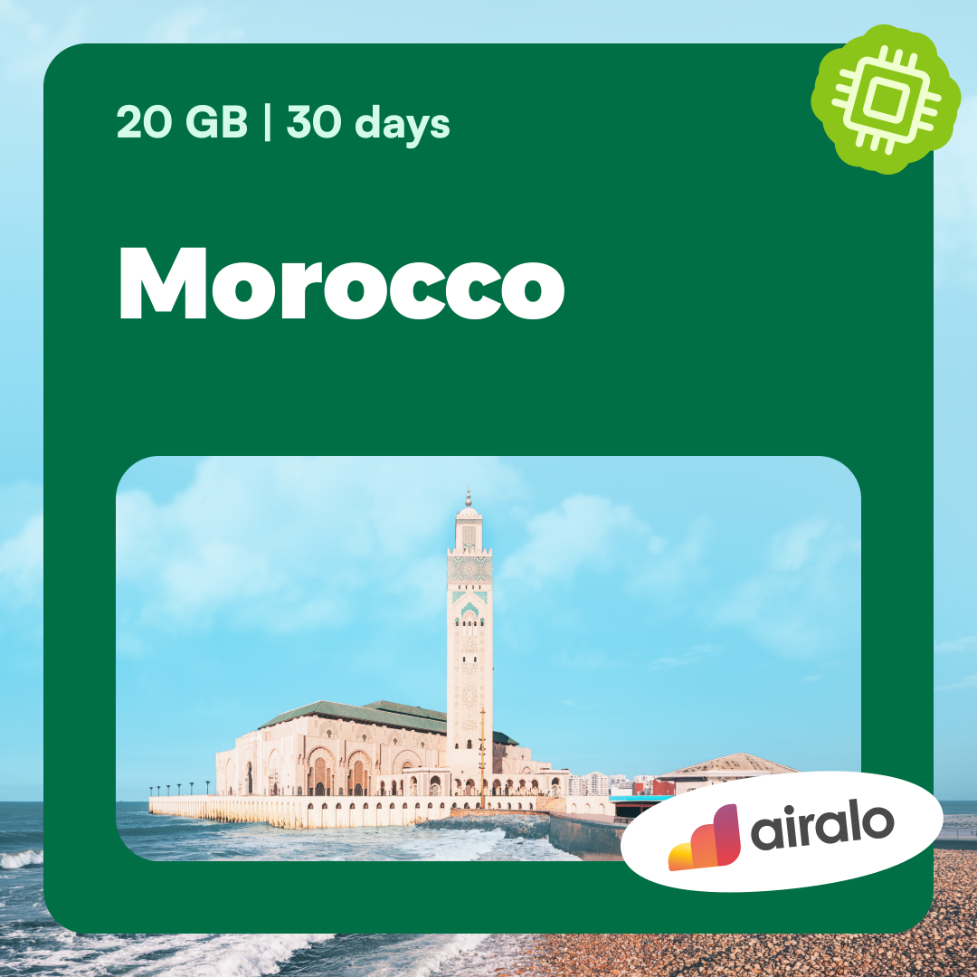 20 GB Morocco travel eSIM valid for 30 days
