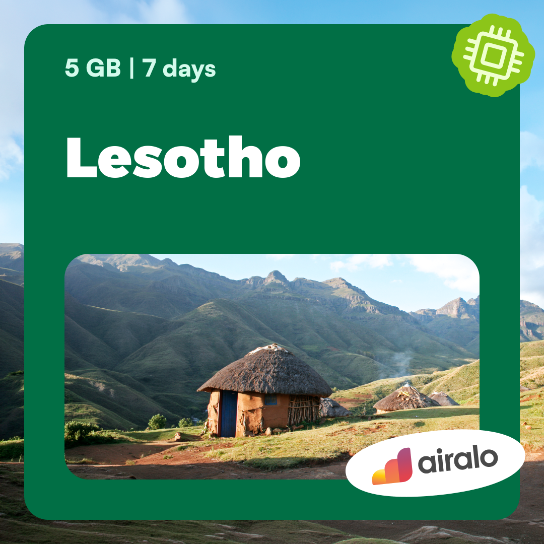 5 GB Lesotho travel eSIM valid for 7 days