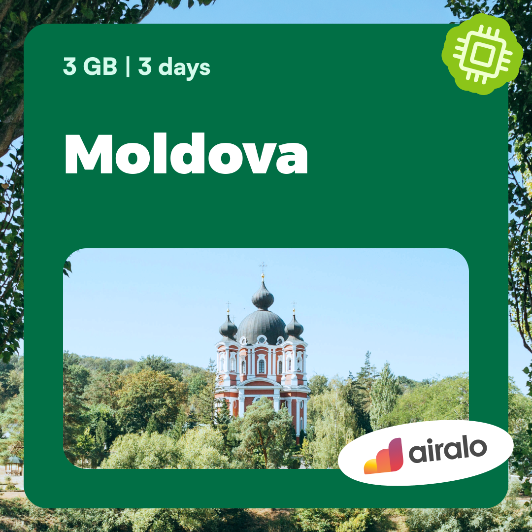 3 GB Moldova travel eSIM valid for 3 days