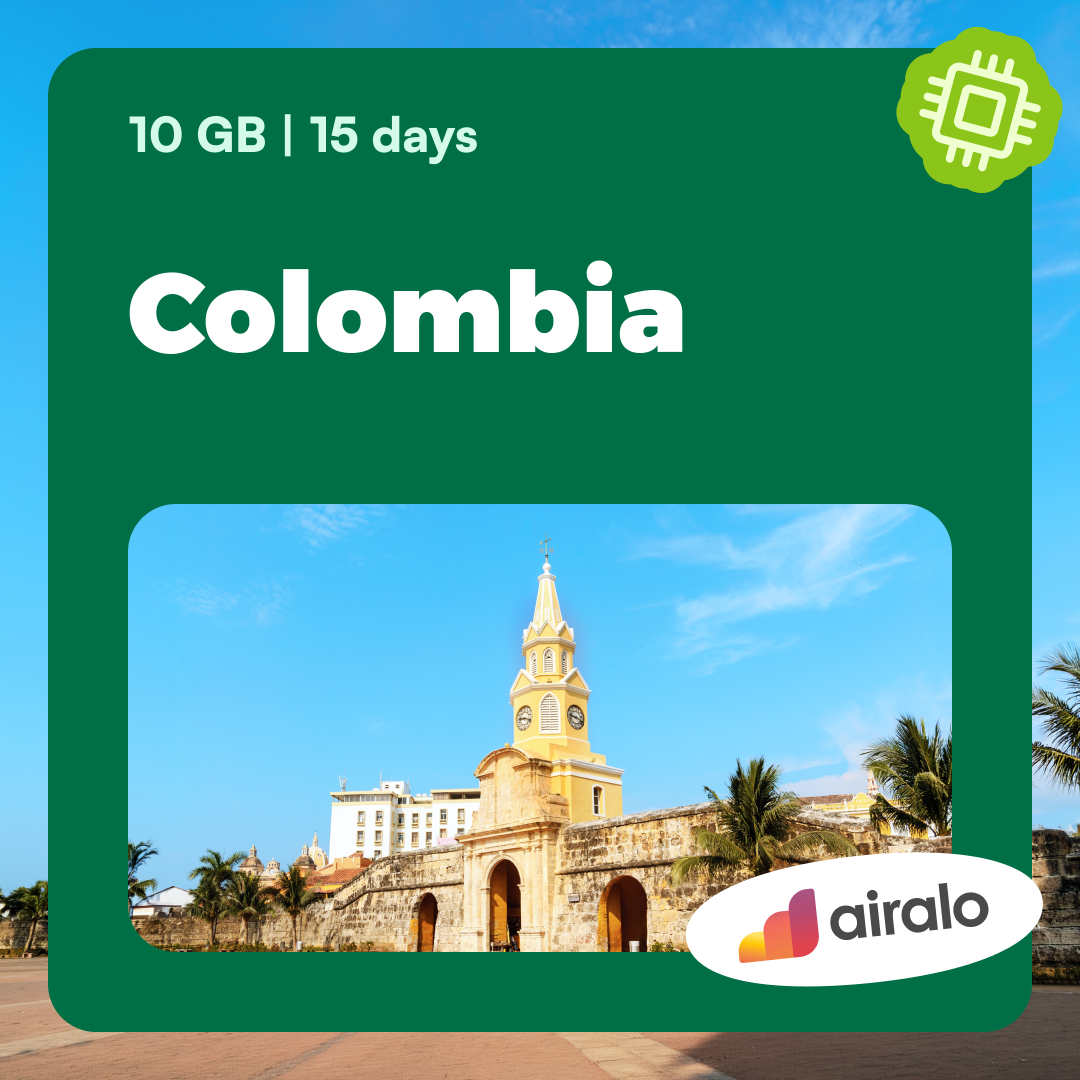 10 GB Colombia travel eSIM valid for 15 days
