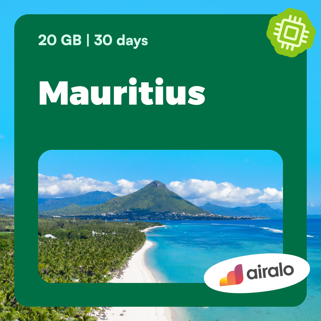 20 GB Mauritius travel eSIM valid for 30 days