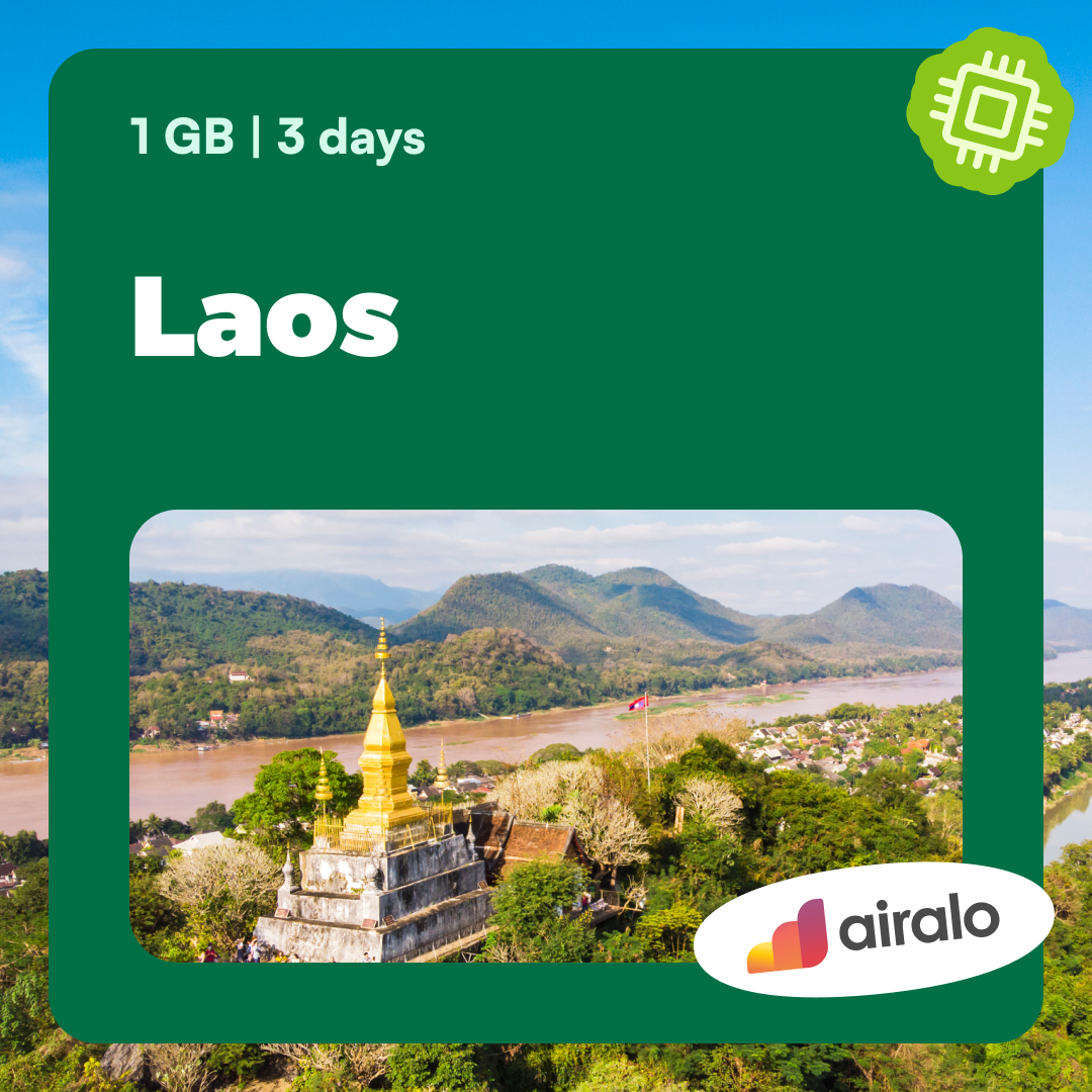 1 GB Laos travel eSIM valid for 3 days