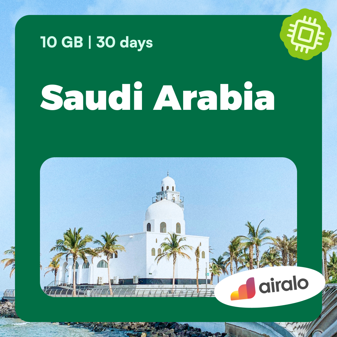 10 GB Saudi Arabia travel eSIM valid for 30 days