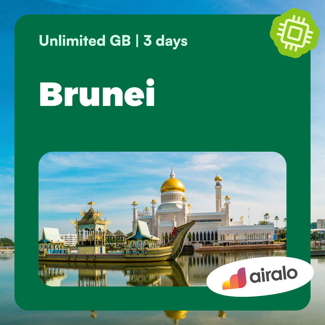Unlimited GB Brunei travel eSIM valid for 3 days