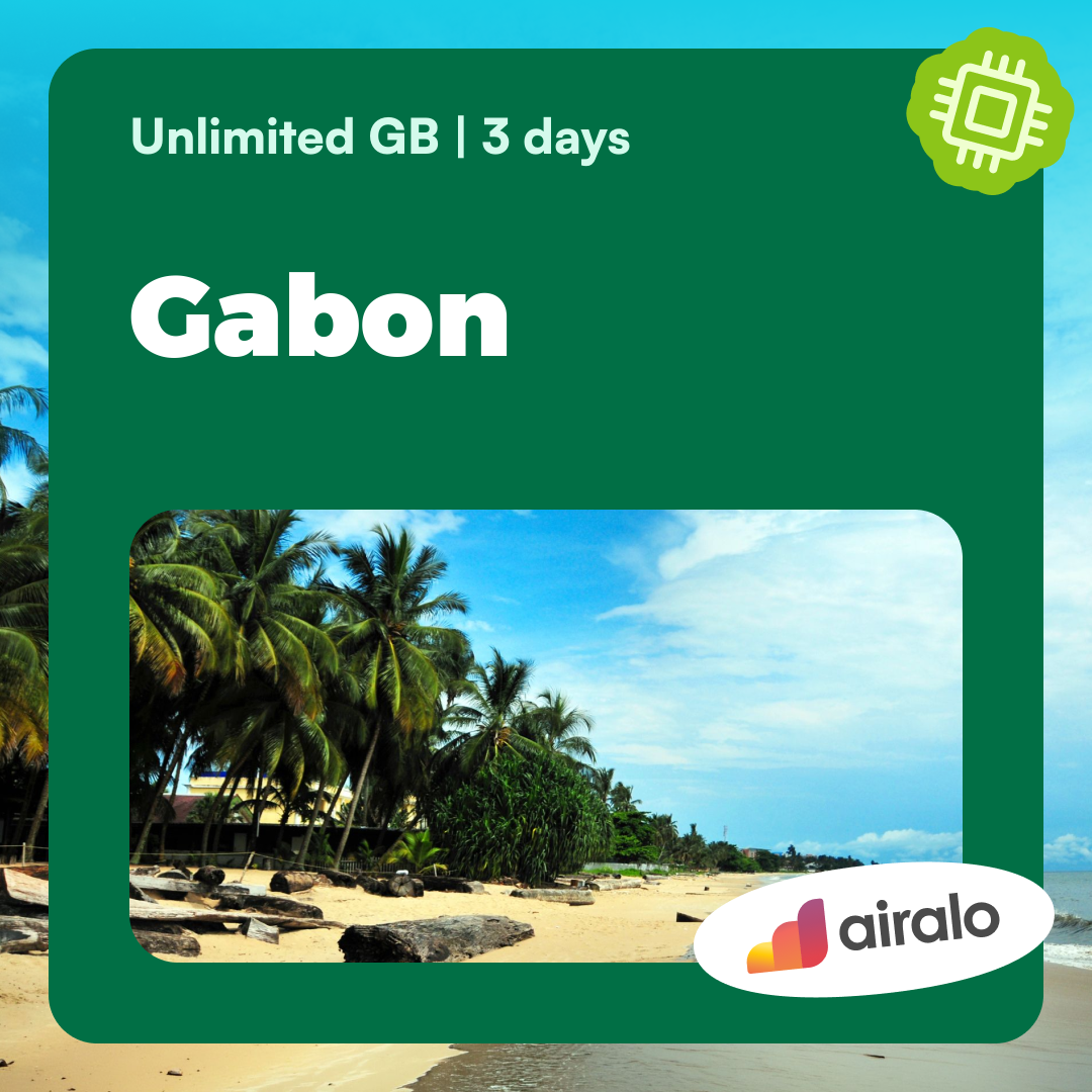 Unlimited GB Gabon travel eSIM valid for 3 days