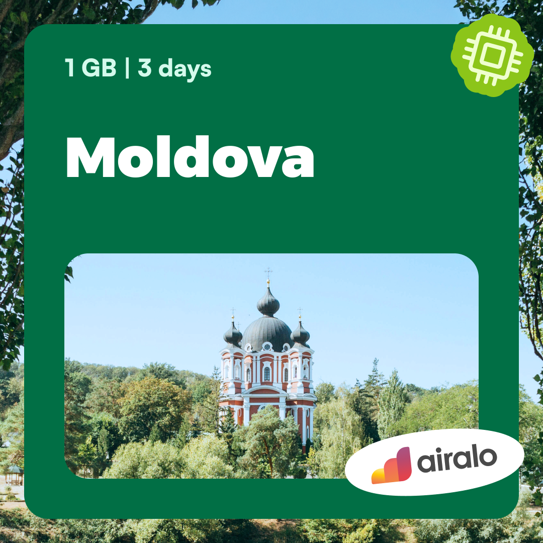 1 GB Moldova travel eSIM valid for 3 days