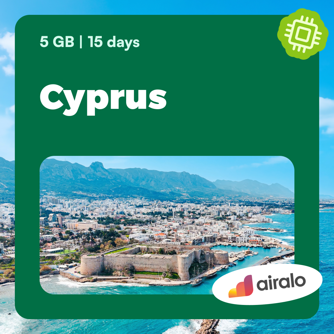 5 GB Cyprus travel eSIM valid for 15 days