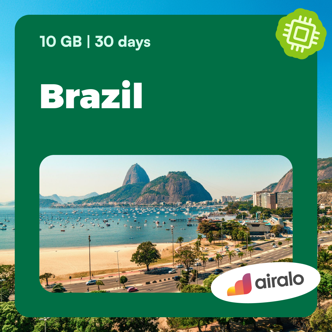 10 GB Brazil travel eSIM valid for 30 days
