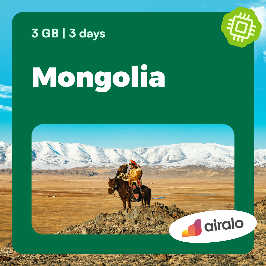 3 GB Mongolia travel eSIM valid for 3 days