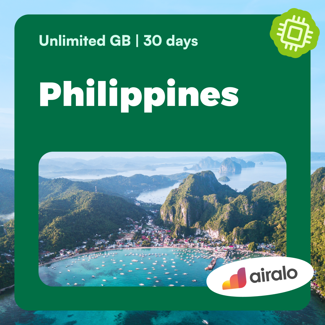 Unlimited GB Philippines travel eSIM valid for 30 days