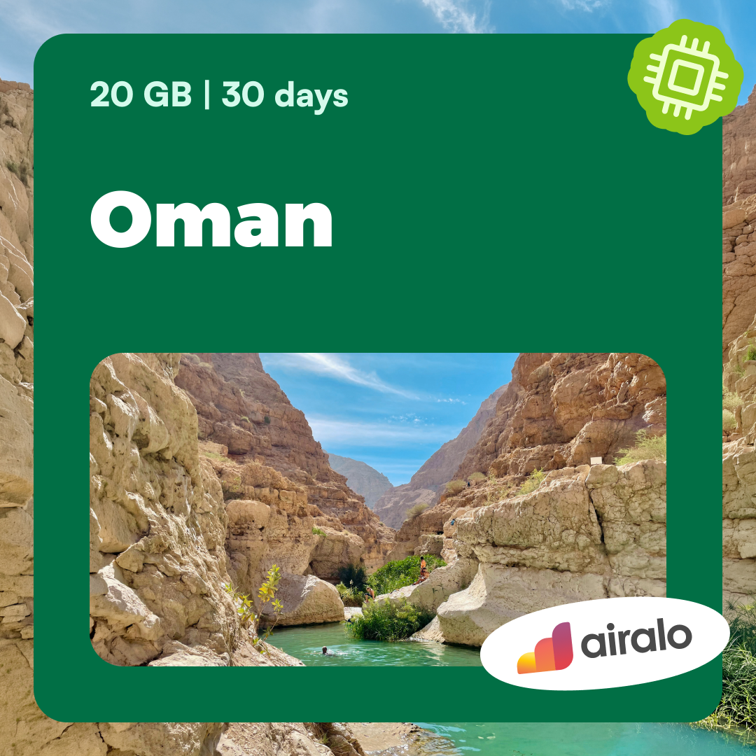 20 GB Oman travel eSIM valid for 30 days