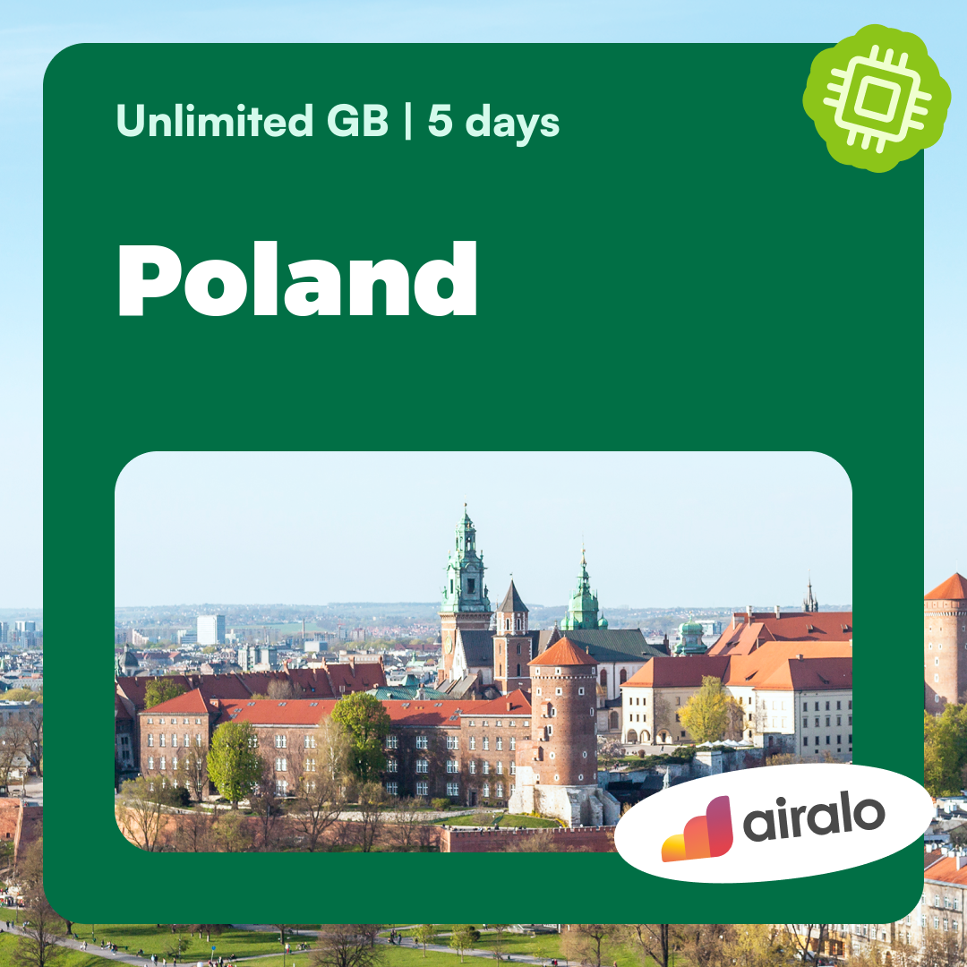 Unlimited GB Poland travel eSIM valid for 5 days