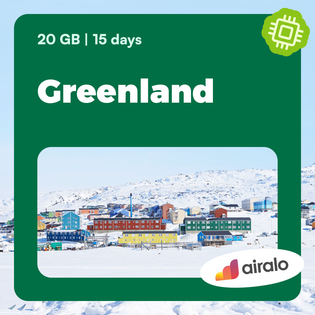20 GB Greenland travel eSIM valid for 15 days