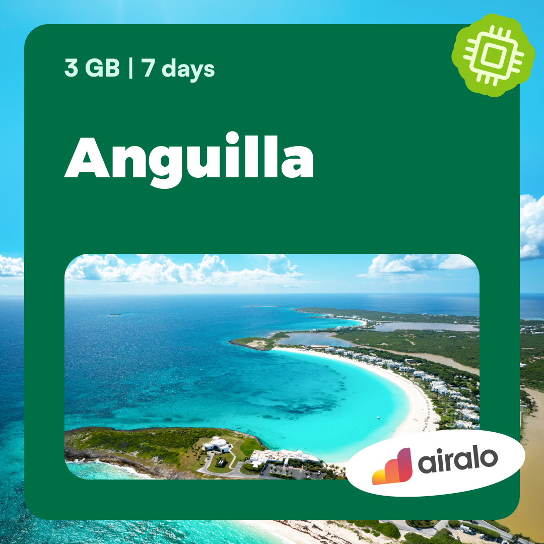 3 GB Anguilla travel eSIM valid for 7 days