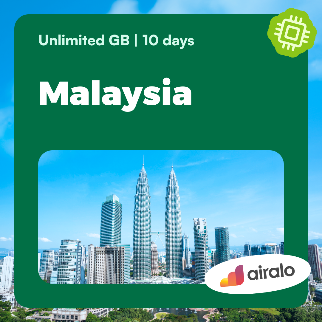 Unlimited GB Malaysia travel eSIM valid for 10 days