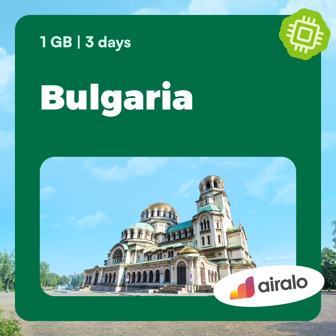 1 GB Bulgaria travel eSIM valid for 3 days