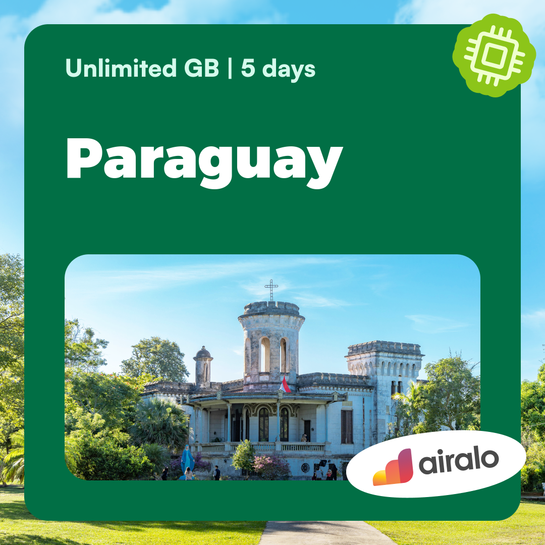 Unlimited GB Paraguay travel eSIM valid for 5 days