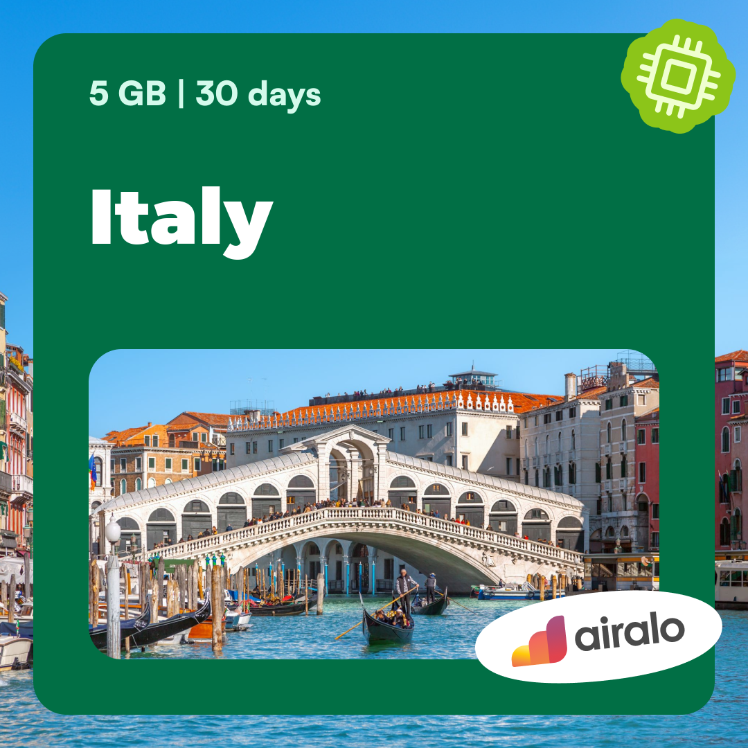 5 GB Italy travel eSIM valid for 30 days