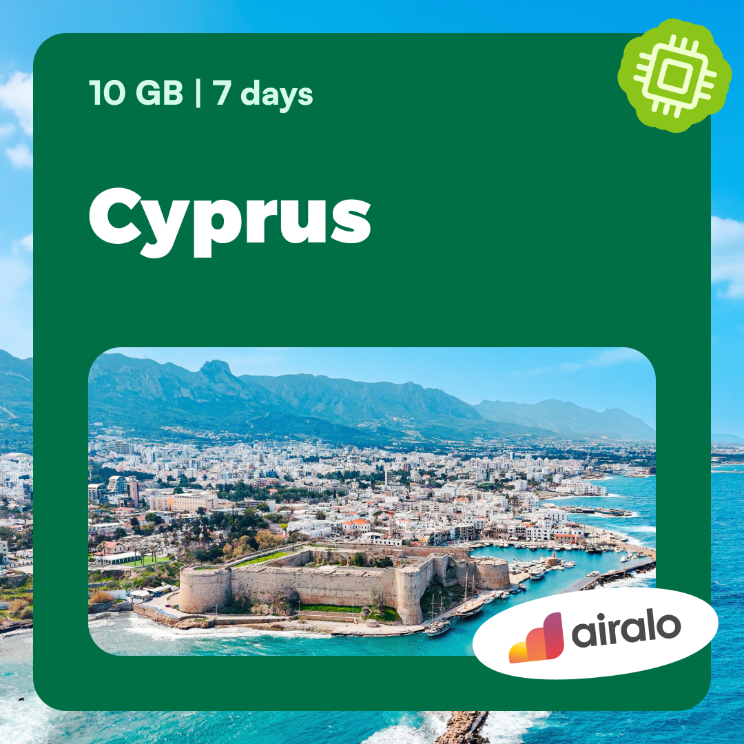 10 GB Cyprus travel eSIM valid for 7 days