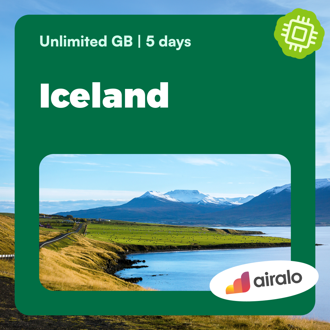 Unlimited GB Iceland travel eSIM valid for 5 days