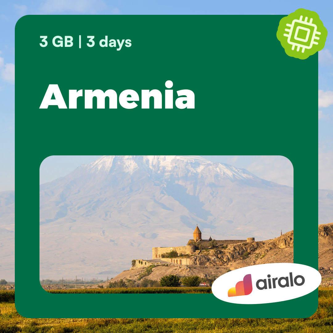 3 GB Armenia travel eSIM valid for 3 days