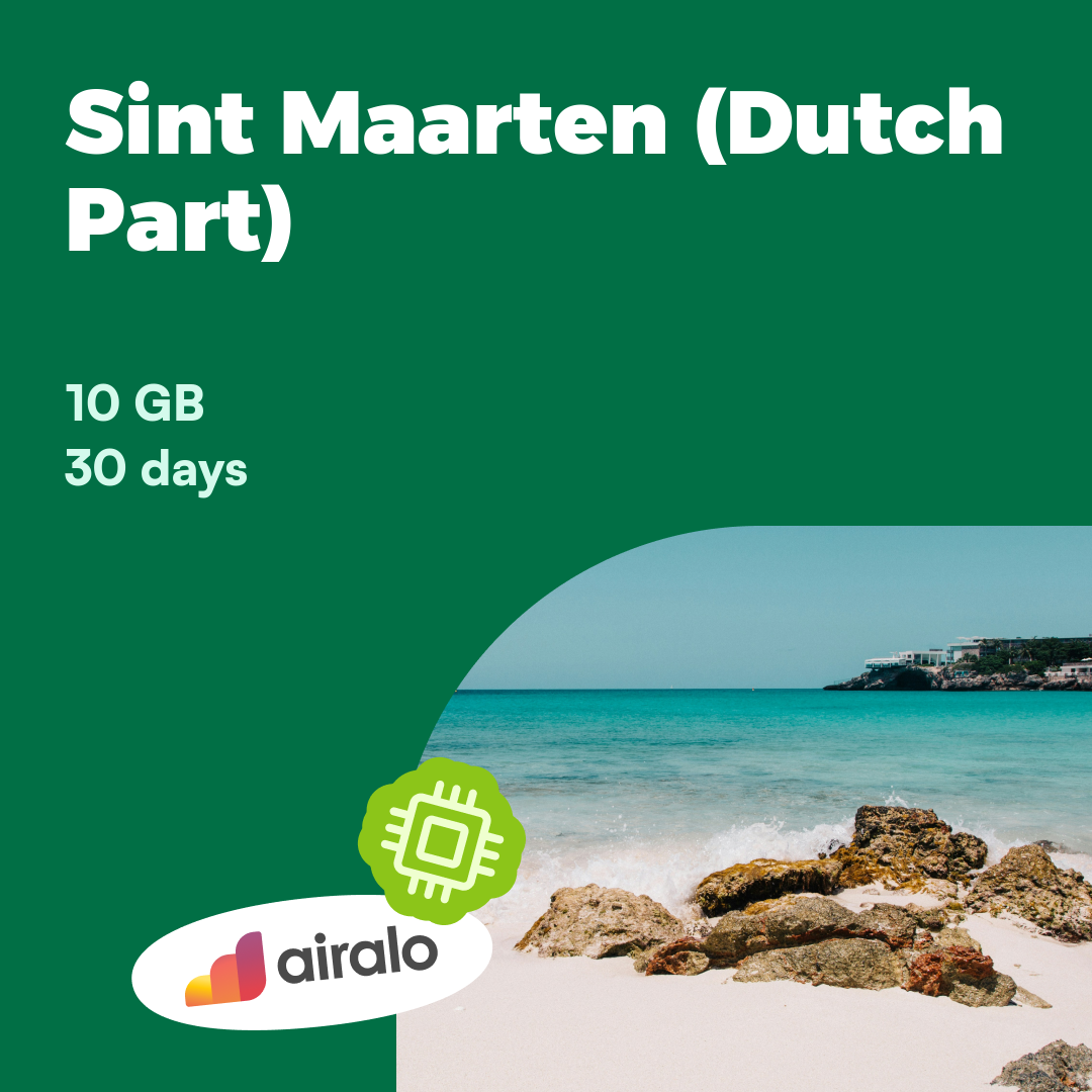 10 GB Sint Maarten (Dutch Part) travel eSIM valid for 30 days