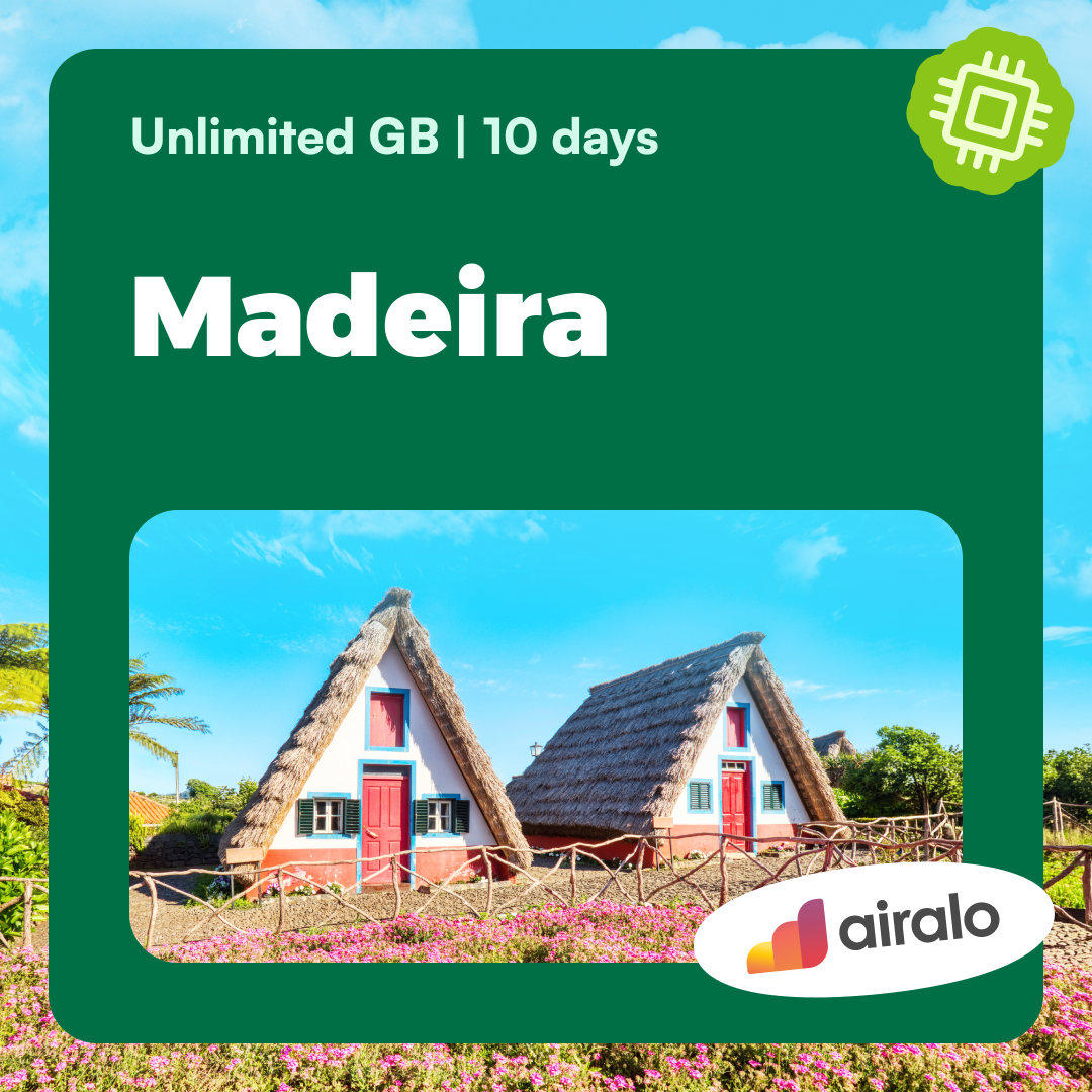 Unlimited GB Madeira travel eSIM valid for 10 days