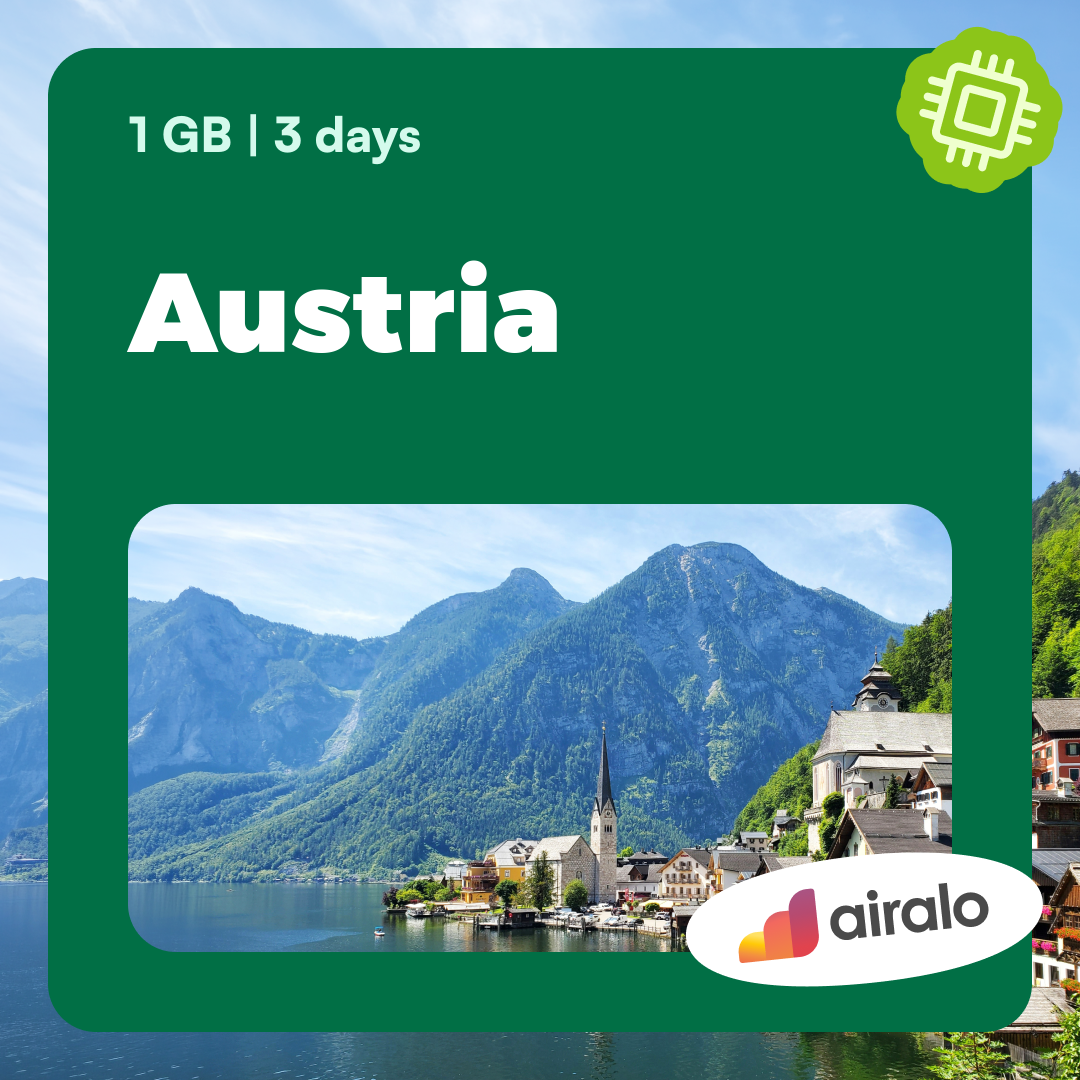 1 GB Austria travel eSIM valid for 3 days