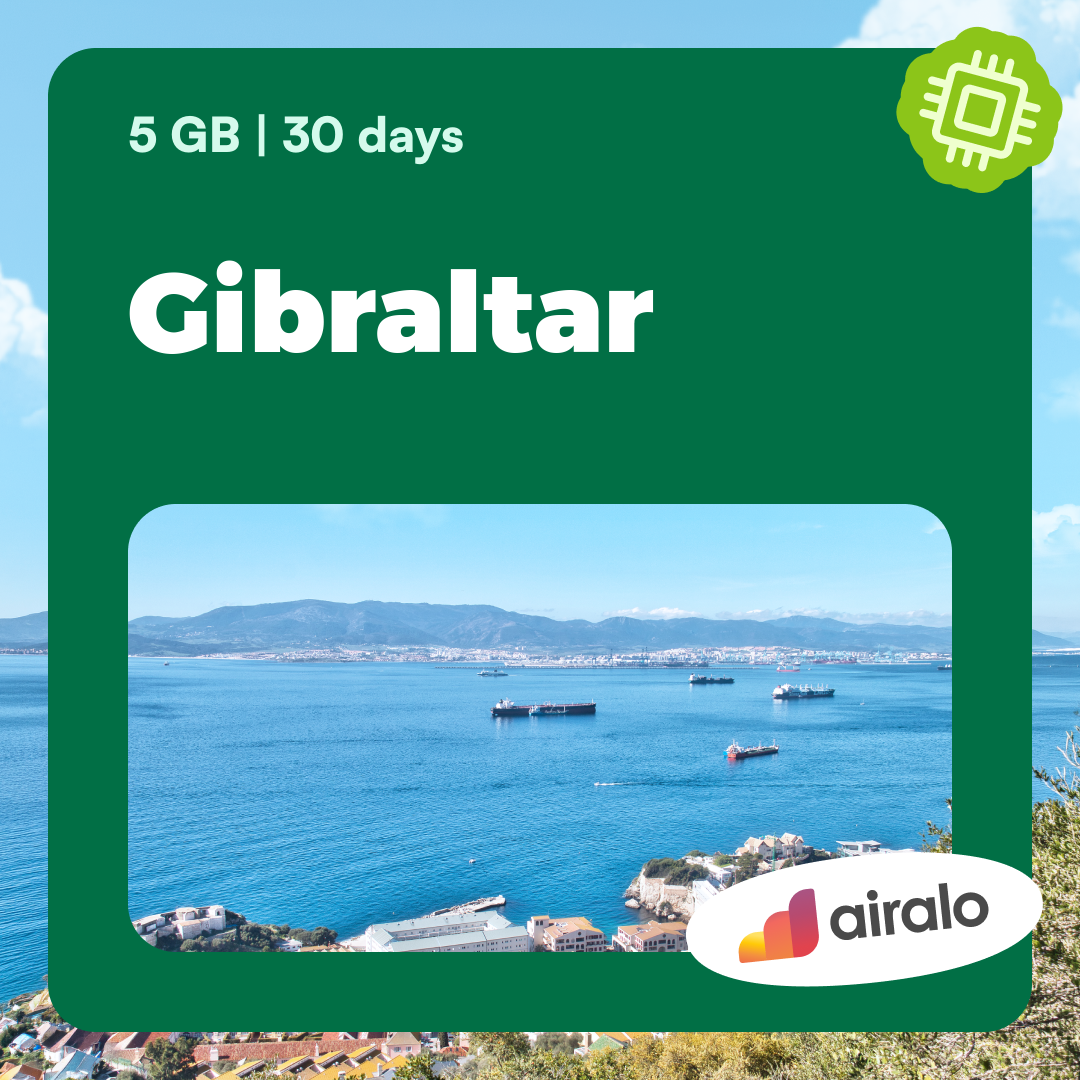 5 GB Gibraltar travel eSIM valid for 30 days
