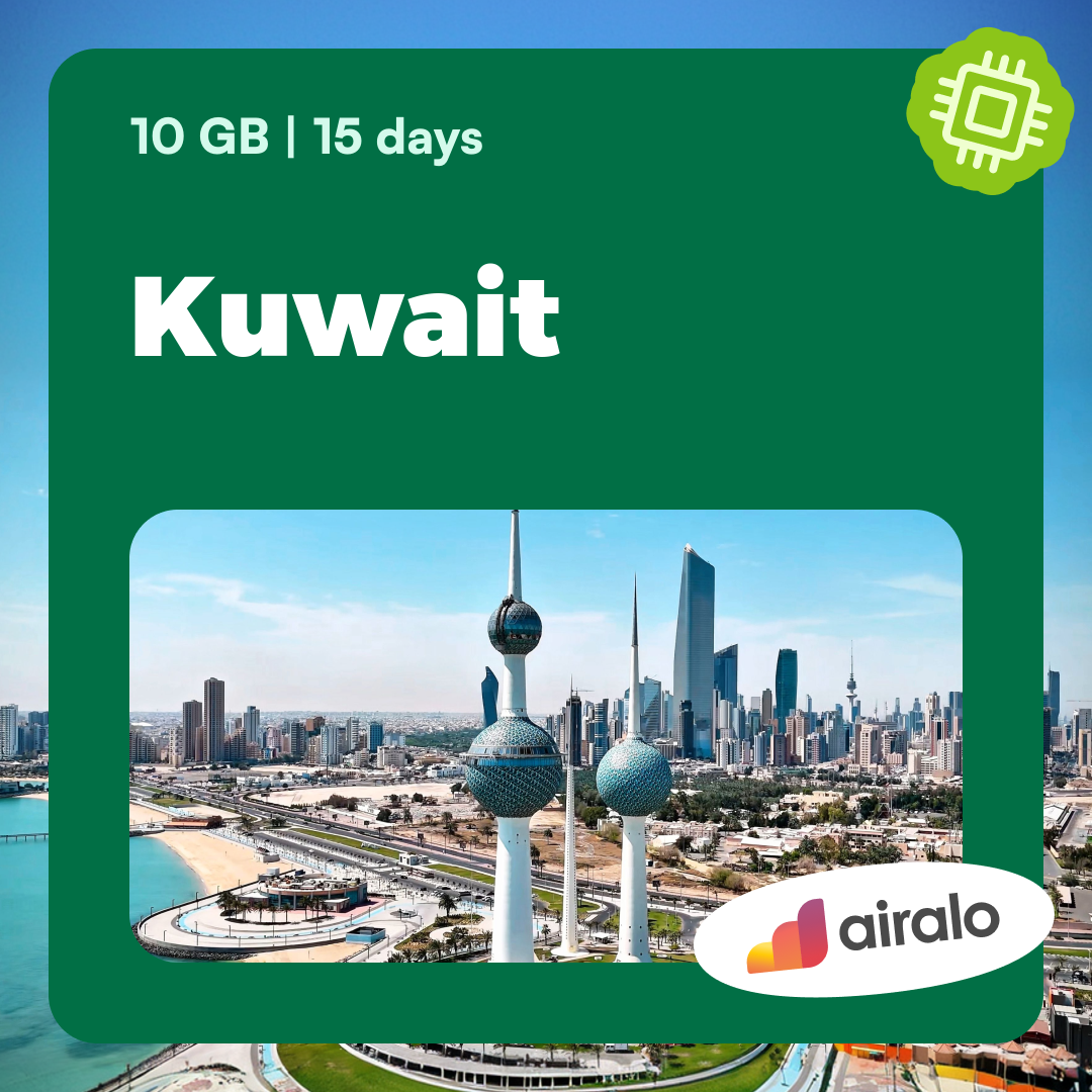 10 GB Kuwait travel eSIM valid for 15 days