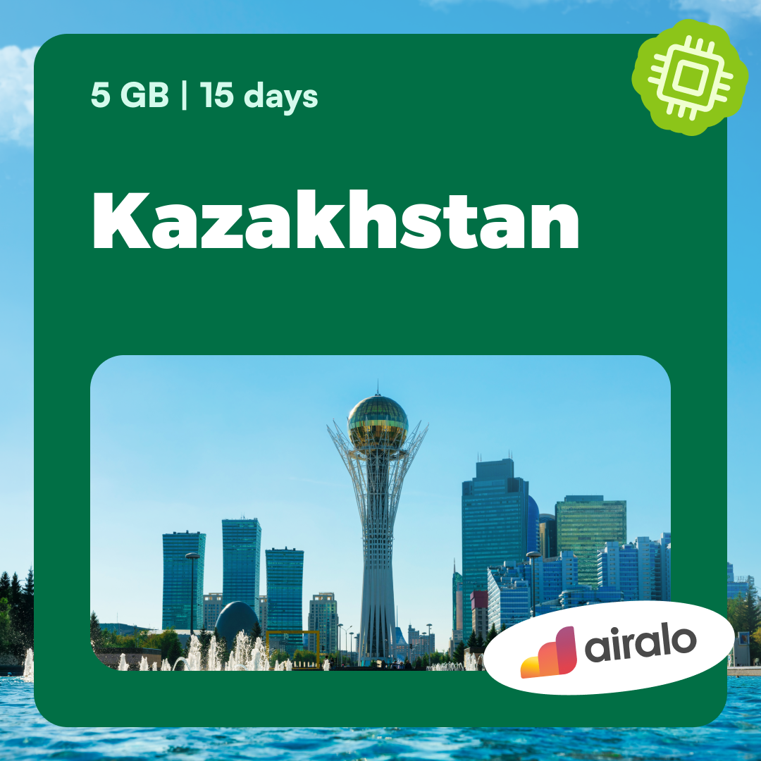 5 GB Kazakhstan travel eSIM valid for 15 days