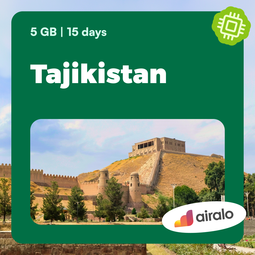 5 GB Tajikistan travel eSIM valid for 15 days