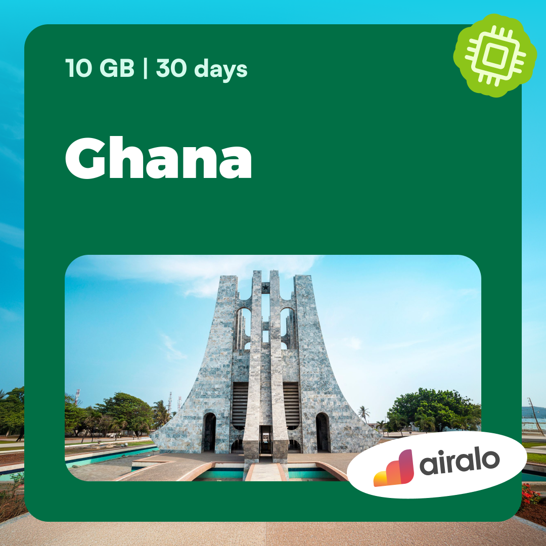 10 GB Ghana travel eSIM valid for 30 days