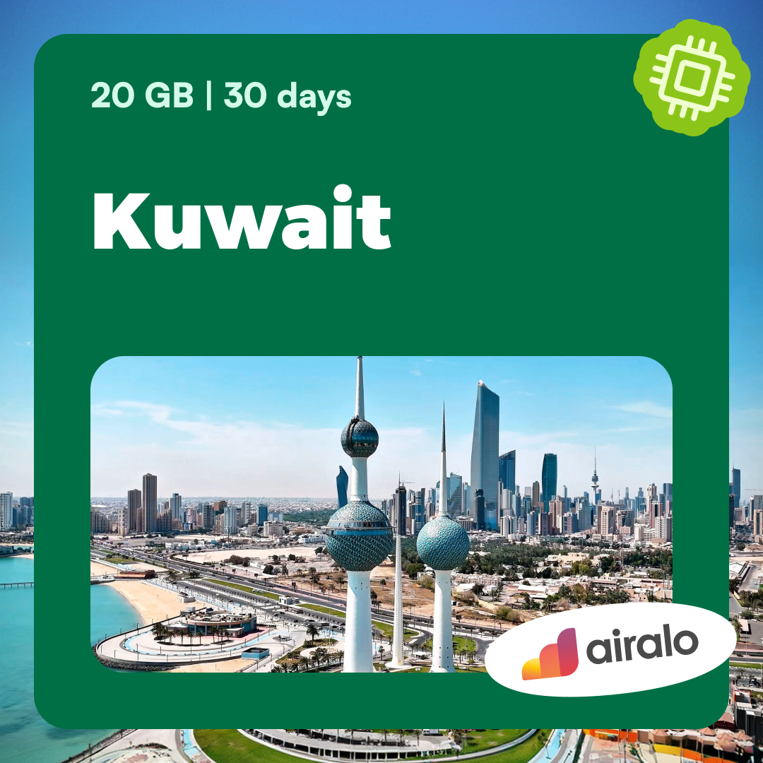 20 GB Kuwait travel eSIM valid for 30 days