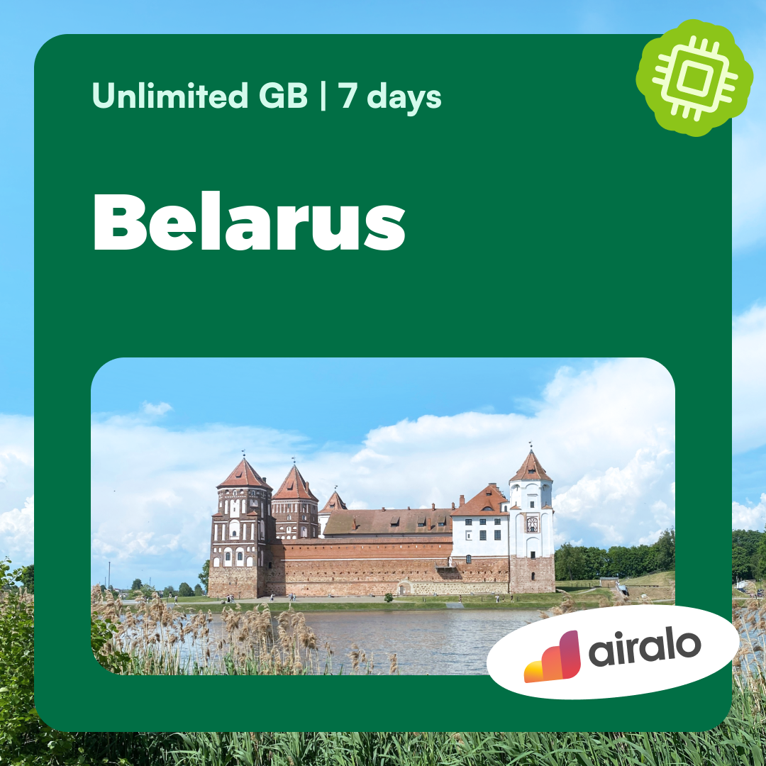 Unlimited GB Belarus travel eSIM valid for 7 days