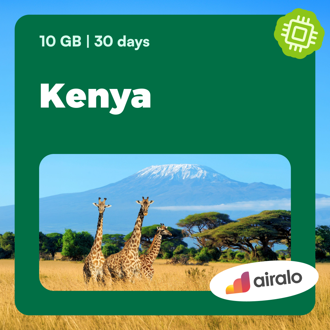 10 GB Kenya travel eSIM valid for 30 days