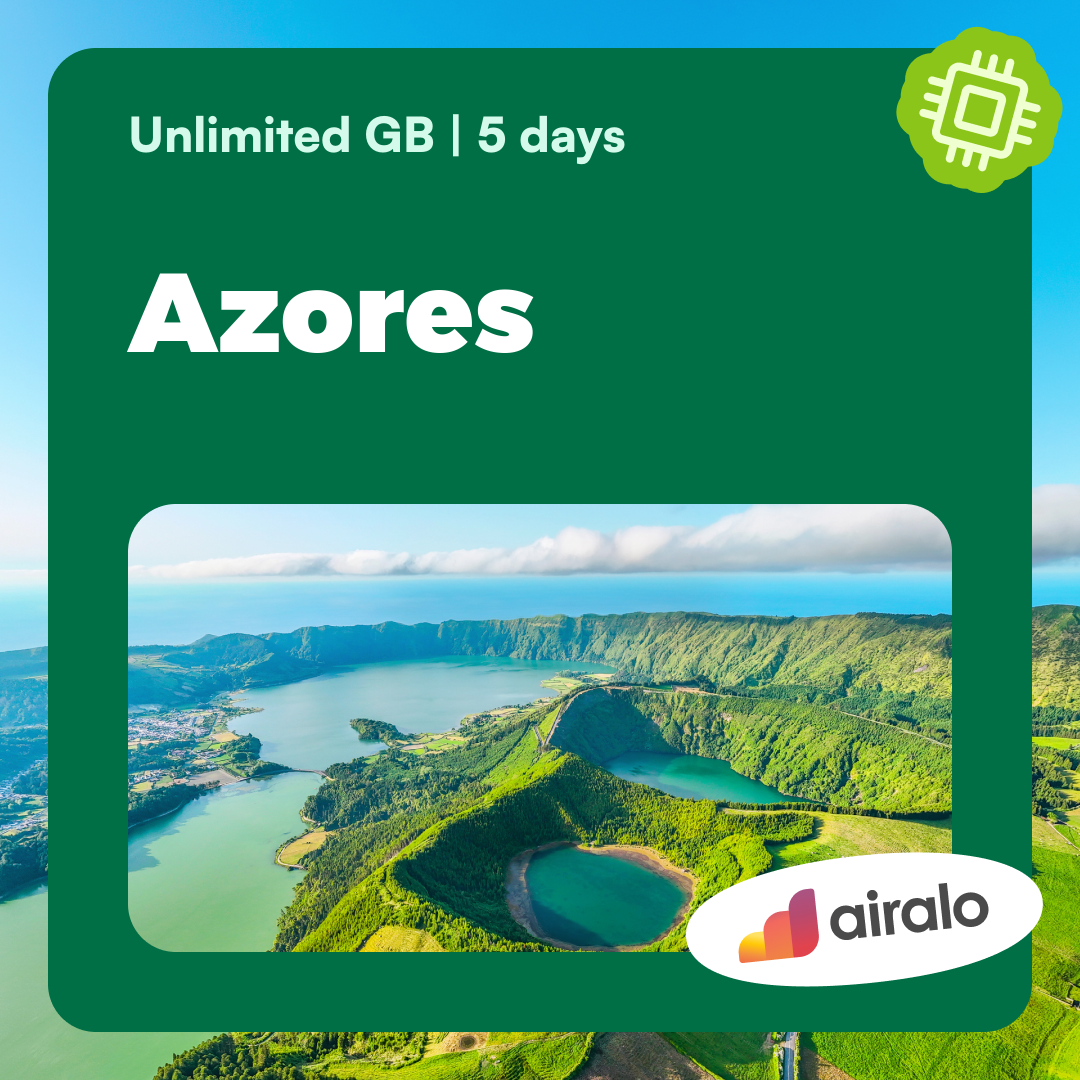 Unlimited GB Azores travel eSIM valid for 5 days