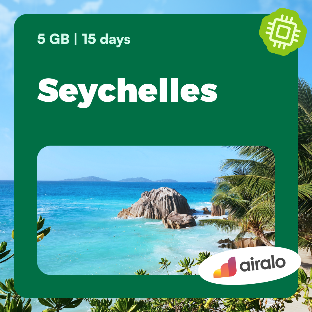 5 GB Seychelles travel eSIM valid for 15 days