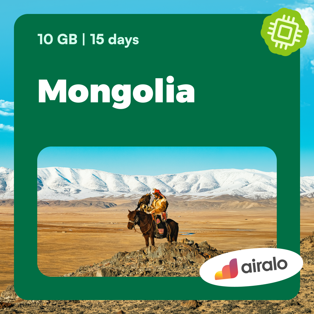 10 GB Mongolia travel eSIM valid for 15 days