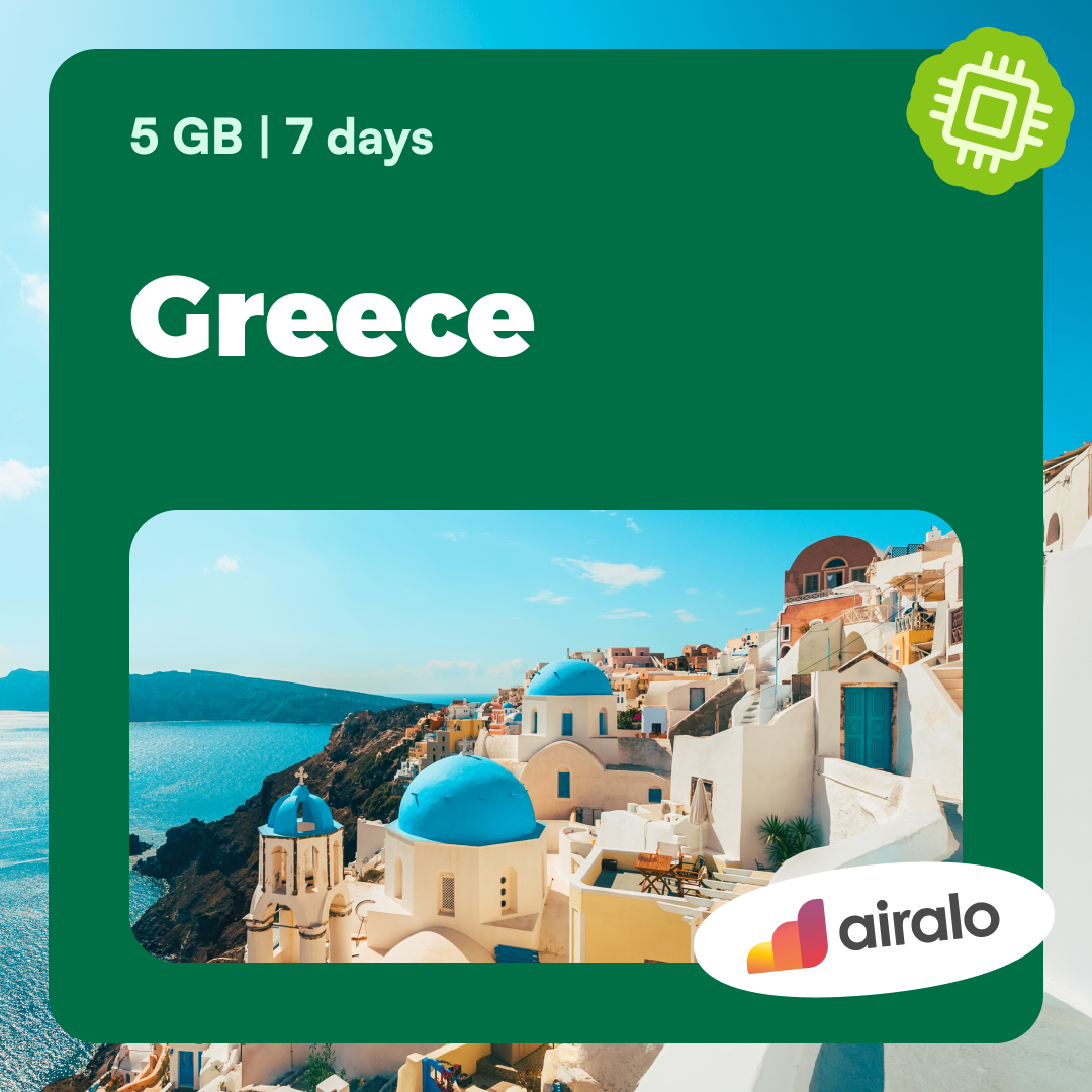 5 GB Greece travel eSIM valid for 7 days