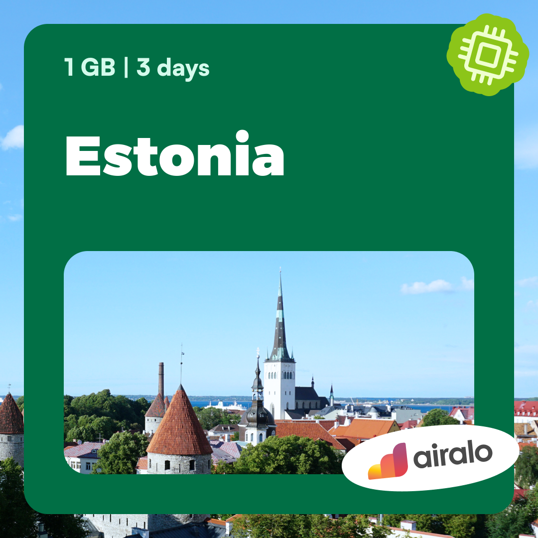 1 GB Estonia travel eSIM valid for 3 days