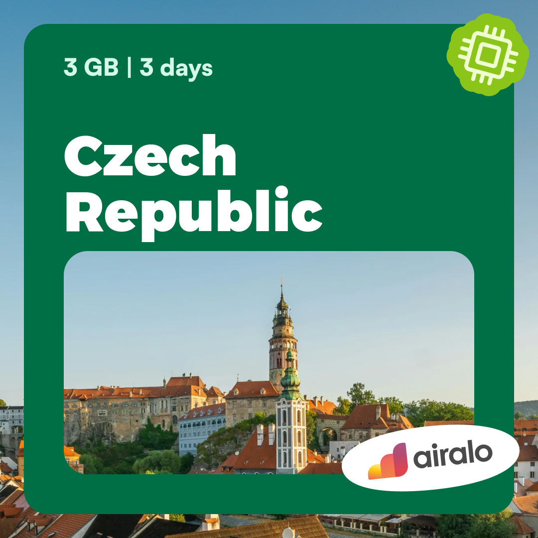 3 GB Czech Republic travel eSIM valid for 3 days