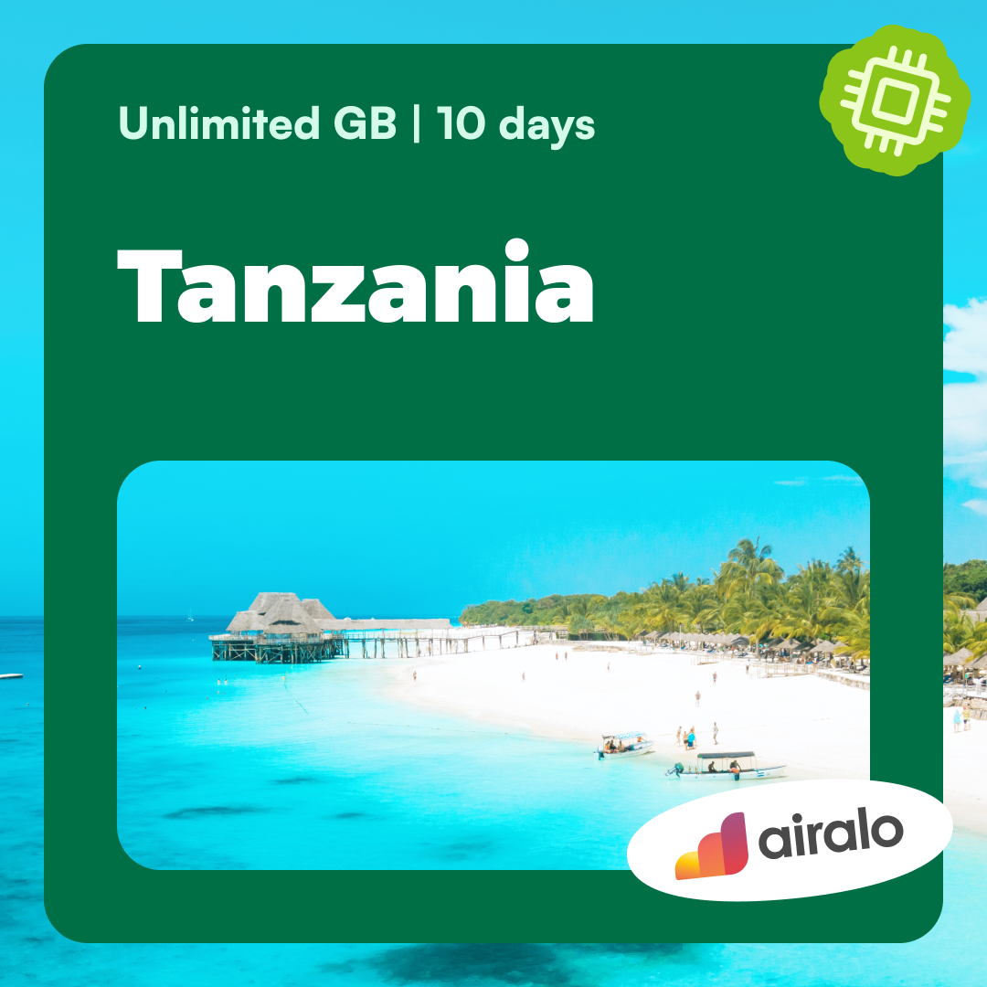 Unlimited GB Tanzania travel eSIM valid for 10 days