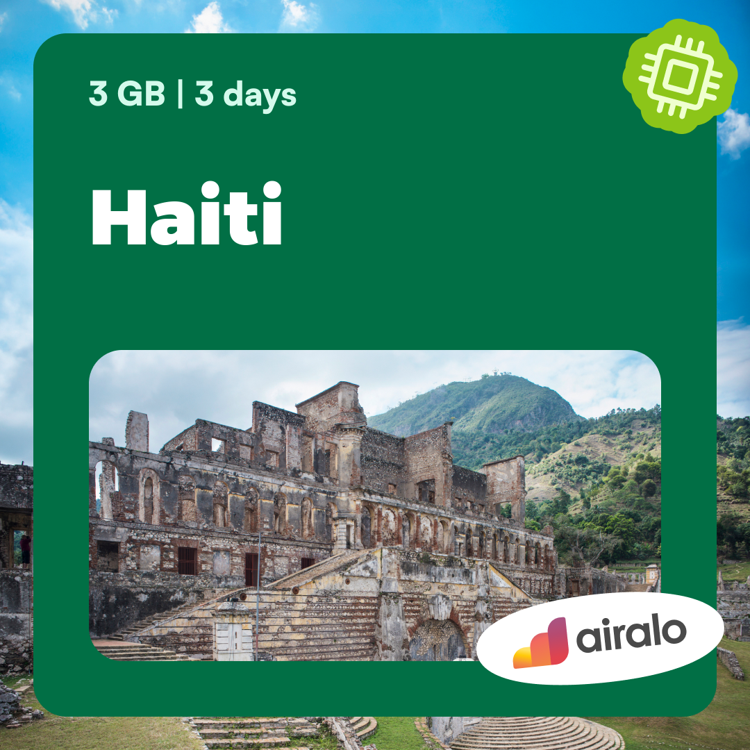 3 GB Haiti travel eSIM valid for 3 days
