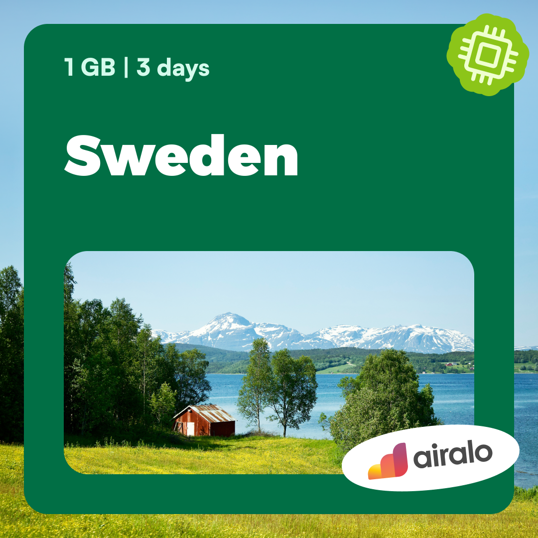 1 GB Sweden travel eSIM valid for 3 days