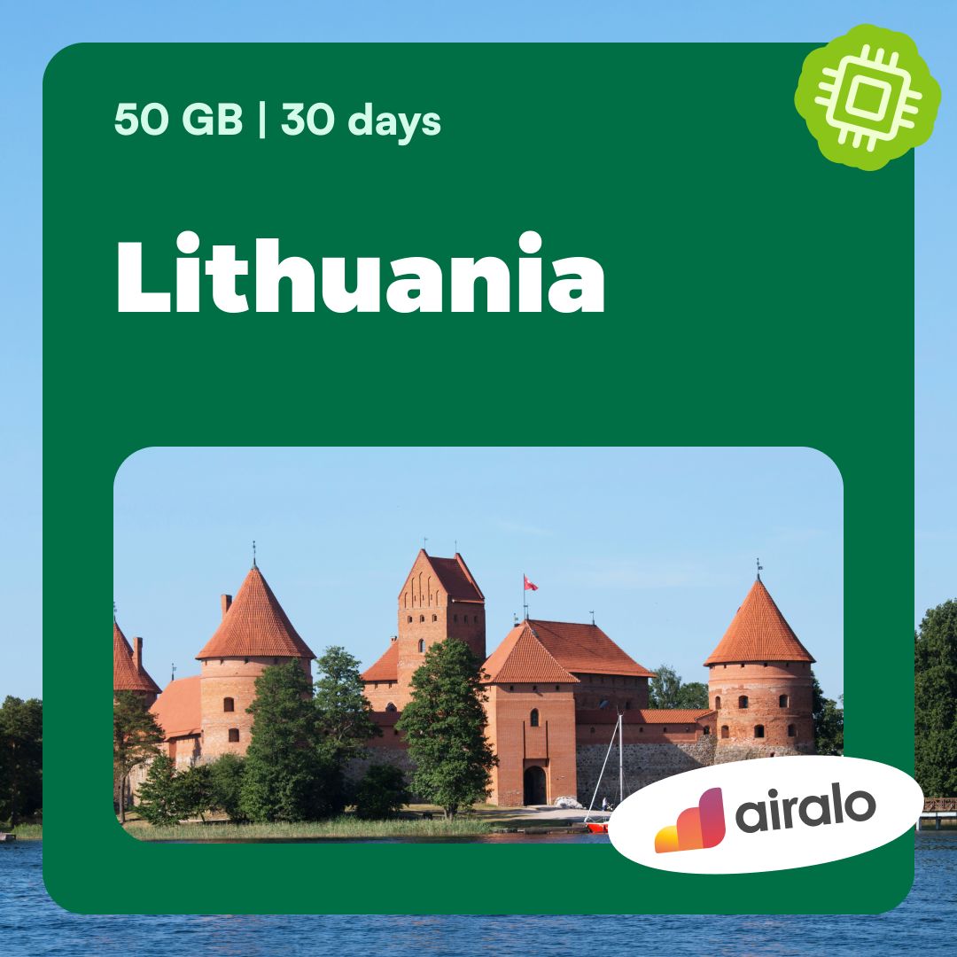 50 GB Lithuania travel eSIM valid for 30 days