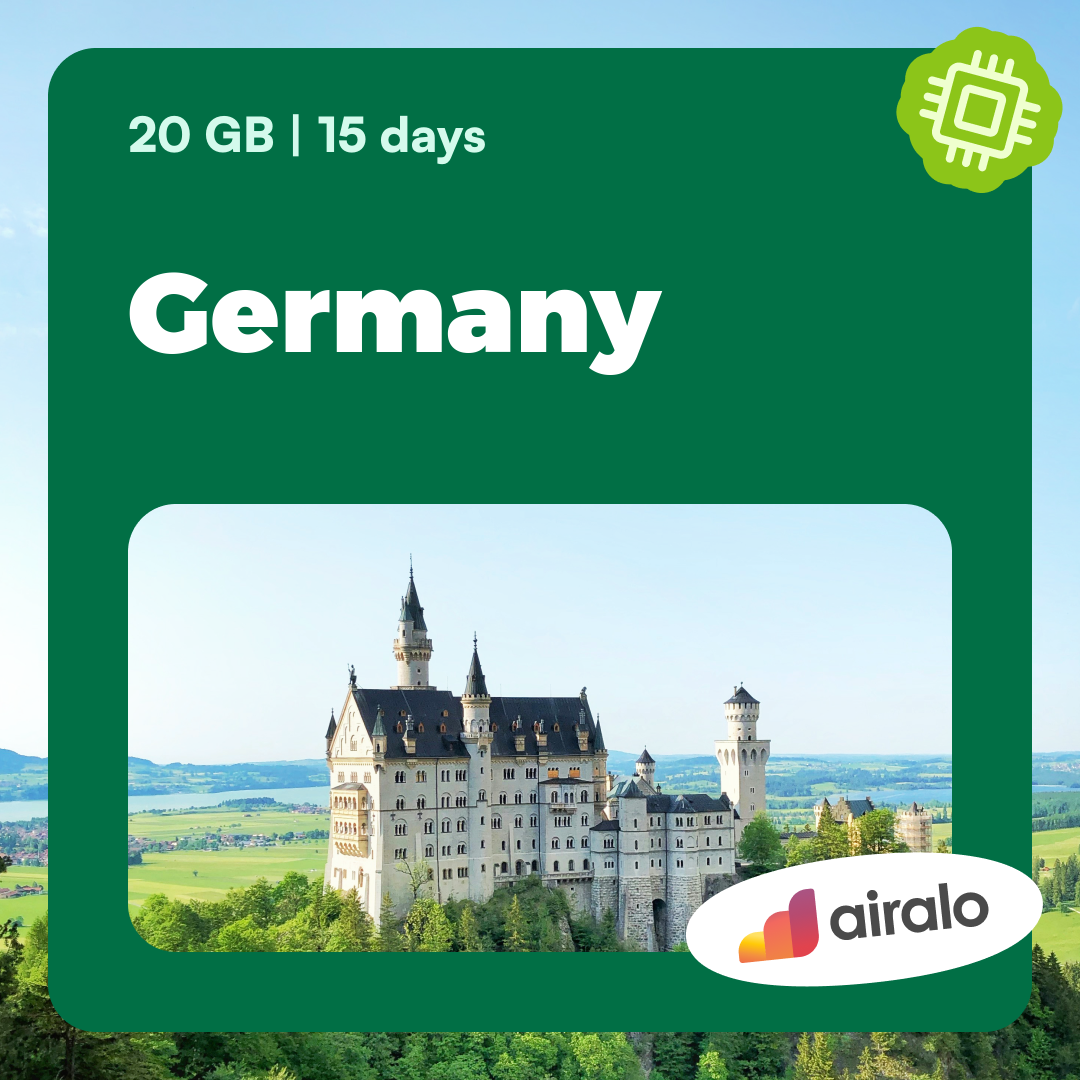 20 GB Germany travel eSIM valid for 15 days