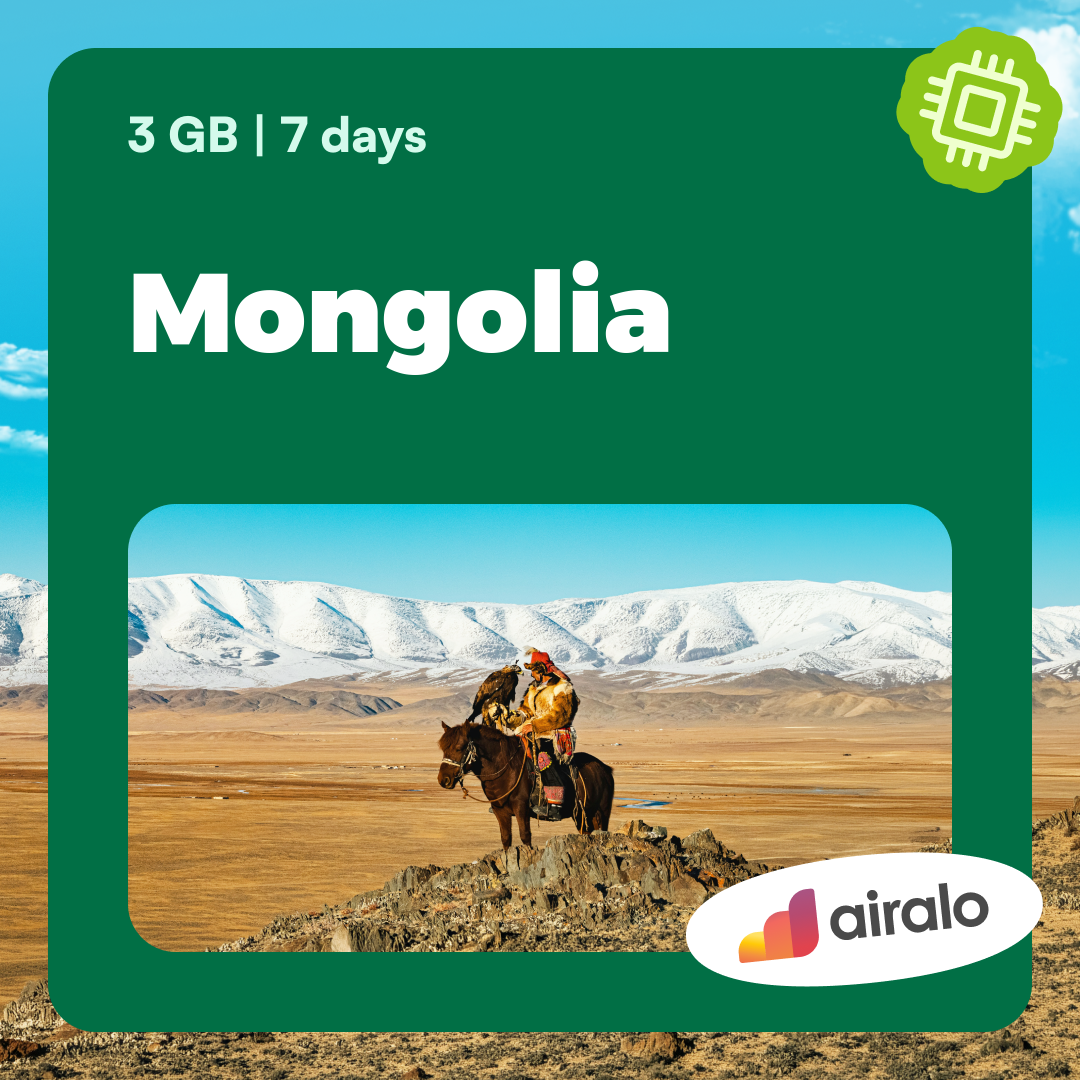 3 GB Mongolia travel eSIM valid for 7 days