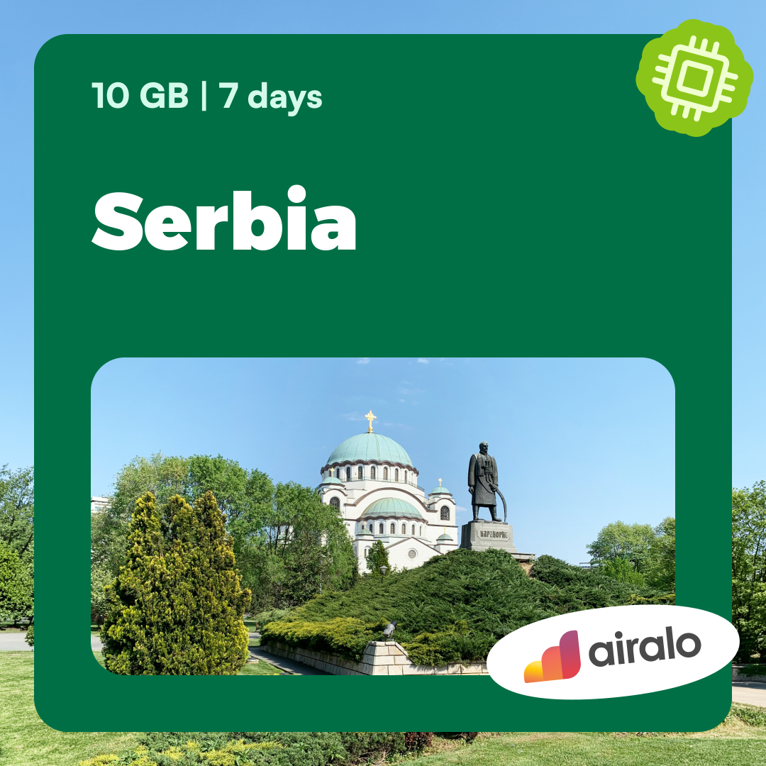 10 GB Serbia travel eSIM valid for 7 days